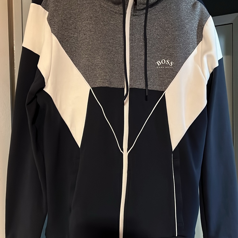 BOSS Black and Gray Hoodie